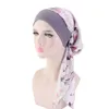 Women Girl Satin Wide Band Solid Color Caps Bonnet Headwrap Cancer Chemo Beanie Headwear Hair Accessories