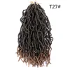 18/24 tum Nu Faux Locs Virkat hår lockigt vågigt afrikansk gudinna flätor hår för svarta kvinnor dam flickor 21 stativ/pack LS25