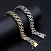 Luxury Designer Bracelet 14MM Cuban Link Chain Hip Hop Jewelry Mens Bracelets pour hommes Iced Out Diamond Bangle Rapper Love Charm Hiphop