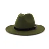 Wool Felt Fedora Panama Hat Women Lady Wool Wide Brim Casual Outdoor Jazz Cap 16 colors