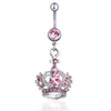 Yyjff D0148 Mix Color Crown Belly Dreat Button Ring