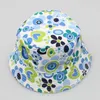 30 färger Barn Bucket Hat Casual Blomma Soltryckt Basin Canvas Topee Barn Hattar Baby Beanie Kepsar YD0156