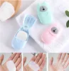 50PCS/box Disposable Anti dust Mini Travel Soap Paper Washing Hand Bath Cleaning Portable Boxed Foaming Soap Paper Scented Sheets