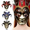 Máscara de Dia das Bruxas Masquerade Mistério Festival Adultos Plásticos Cosplay Cosplay Capa Completa Clown Clown Presente Props Decoração Party1