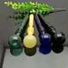 Cachimbos de vidro Fabricação de narguilé soprado Bongos soprados à mão Pote reto de vidro bolha colorido de 3 rodas