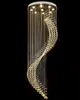 Nowoczesna spirala K9 Crystal żyrandol oświetlenie schodów dupleks wisiorek lampa do jadalnia salon sypialnia 110-240V