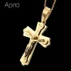 Fashion- Pendant Brand Necklace Silver Gold Color Jewelry Antique Cross Crucifix Jesus Cross Pendant Necklaces For Women Men Christmas Gift