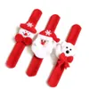 Christmas Patting Circle Armband Horloge Kerstmis Kinderen Geschenken Santa Claus Snowman Deer Nieuwjaar Partij Speelgoed Polsdecoratie JK1910