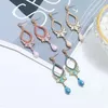 Wholesale- diamonds dangle earrings women girl water drop rhombus chandelier ear drops palace retro Bohemia style jewelry free shipping