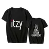 KPOP Mixnine Itzy Yuna Ryujin Chaeryeong Lia Yeji Kore Tarzı T Gömlek Tees Hip Hop Tişört Kısa Kollu T-Shirt PT1052 Tops