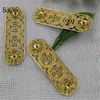 BoYuTe (50 pièces/lot) métal laiton estampage 15*47 MM filigrane fleur perle casquettes bricolage fait à la main bijoux accessoires en gros