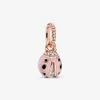 New Arrival 100% 925 sterling silver Pink Ladybird Pendant Fashion Jewelry making for women gifts free shipping