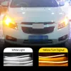 1 par bil strålkastare dekoration gul sväng signal 12V DRL LED dagtid kör ljus för Chevrolet Cruze 2009 2010 2011 2012 2013 2014