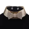 アフリカのジュエリーセットゴールドカラークリスタルボウネックレスイヤリングファッション宝石セット5色