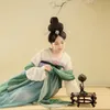고품질 동양 테마 주제 여성 골동품 사진 드레스 중국어 의류 Ruqun 정장 높은 허리 가슴 길이 중국 일본 중국어 의류 드레스
