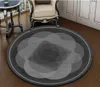 3D sur mesure Plancher mural Papier peint mur Papiers Home Décor moderne gris géométrique circulaire Salon Chambre Salle de bain Plancher PVC autocollant