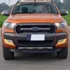 1 Set Auto LED Dagrijverlichting DRL met Gele Mistlamp LED-voorbumper Koplamp voor Ford Ranger 2015 2016 2017 2018