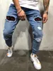 Fashion-Mens Designer Washed Hole Jeans Summer Spring Skinny Embroidery Letter Blue Pencil Pants Hiphop Street Jeans