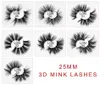 3d äkta mink ögonfransar 25mm fransar 100% grymhet fri lash handgjord återanvändbar naturlig ögonfransförlängning falskt lash smink