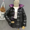 Fashion-Oversized Women's Coat Winter Warm Glossy Jacket Kvinnor Plus Storlek Harajuku Ytterkläder Varnished Down Jacket Women's ParkamX190822