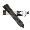 Alta qualità 18mm 20mm 22mm cinturino in pelle marrone nero cinturino per orologio cinturino di ricambio braccialetto barre a molla pulsante nascosto Cl301T