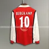 1998 10 # Bergkamp Retro Version Lång ärm Soccer Jersey 98-99 # 8 Wright Retro Football Shirt