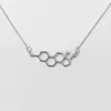 Kvinnlig hormonmolekylstruktur hänge kedja halsband geometrisk vetenskapsköterska kemi formel dopamin molekylkedja halsband