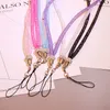 Luxury Bling Crystal Rhinestone Lanyard Strap Diamond Hanging Rope Necklace String Neck Chain Sling Colorful for MP4 ID Card Keychain phones