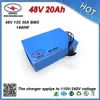 Vélo électrique vélo e-bike Li-Ion Batterie 48V 20Ah Lithium Ion batterie pour 1500W 1000W 500W Bafang BBS moteur