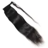 Hästsvansförlängning Mänskliga hästsvansar Hårförlängningar Wrap Around Hästsvans hårförlängningar Real Remy Hair With Magic Paste 26" Rak 140g