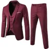 Man Suit Business 공식 레저 드레스 슬림 핏 허리 코트 3 피스 신랑 웨딩복 2 피스 세트 S-6XL