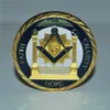 Freimaurer Freemason Freemasonry Faith Charity 24k Gold Challenge Coin