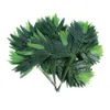 50 PC: er konstgjorda gröna bambu lämnar falska gröna växter grönska blad till hem el office bröllop dekoration3518987