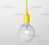 Konstinredning Silikon E27 Hängsmycke Lampa Taklampa Hängande Belysning Fixtur Basuttag Modern Silikagel Retro Färgrikt Ljus