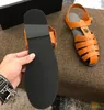 Orignal Box! New Fashion Tiger Mens Flat Heels Casual Sandals Genuine Leather Party Beach Sexy Pointed Toes Shoes 38-45