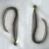 elibess 인간의 머리카락 번들 처리되지 않은 처녀 머리 직조 3pcs 많이 회색 색상 8-30inch 아울 가능