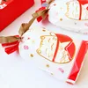 Leite Nougat Embalagem Bolsa Vermelho Fortune Sacos De Doces Do Gato Biscuit Saco de Armazenamento De Sacos de Presente Com Cordão