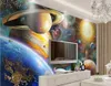 WDBH 3d papier peint personnalisé po espace univers planète enfants039s chambre fond peinture décor à la maison 3d peintures murales papier peint 4609884