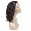 OC934 100 Mänskligt hårfront spetshuvudbebbo peruk 130 densitet naturligt 1b färgmedium långt hår kan färgas DHL 99999428200268