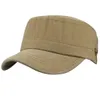 Mens Men039S Summer 100 Cotton Outdoor Sports Running Cadet Flat Top Twill Corps toppade Military Army Travel Baseball Cap HAT252S5068519