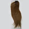 Rak human hästsvans 120g # 1b # 4 # 6 Virgin mänsklig Horsetail 16 "till 24" Drawstry Clip i ponytails VMAe Hair