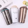 Thermos Kubek Coffee Filiżanka Z Uszczelką Zwiądzą Ze Stali Nierdzewnej Podwójne Kolby Próżniowe Thermoses Thermo Mug Przenośna butelka wody samochodowej 500ml TL1037