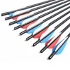 6/12/24Pcs Crossbow Carbon Arrow 17/20Inches Length ID7.6mm OD 8.8 Mm 4inch Vanes for Archery Crossbow Hunting Shooting