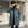 clothing down winter jacket men business long thick solid fashion outerwear warm man mediumandlong coat mens wool coats vest hoodie real fur blazer suit sweater