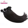 Greatremy® Peruvian obearbetade mänskliga hårbuntar Silky rak Virgin Hårväft Förlängning Human Weave Double Weft Natural Färg 4PCS / Lot