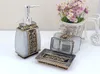 Europeiska badrumsuppsättningar Tandborstehållare Soap Dish Dispenser Pressflaska Romerska badrumstillbehör Fem hantverk Kits9753488