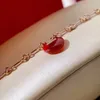 Link, ketting vrouwen klassieke eenvoudige rode armbanden mode link bruiloft geschenk fijne sieraden voor 16 + 2 cm1