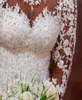 2019 Sheer Lace Appliques Manches Longues Sirène Robes De Mariée Perles Custom Made Robes De Mariée Formelle Plus La Taille Vestidos De Marrage