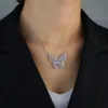 2020 einfache Stil Hohl Vintage Niedlichen Tier Schmetterling Schlüsselbein Kette Schmuck für Frauen Lange Pesonalized Anhänger Halsketten