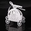2019 50st Laser Cut Pumpkin Carriage Wedding Candy Favor Box Pearl Color Paper Candy Box Baby Shower Birthday Gift273h